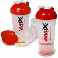 AMIX Shaker Monster Bottle 600ml Kapszula És Portartóval Transparent (Átlátszó)