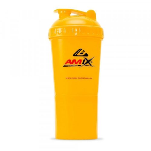 AMIX Shaker Monster Bottle 600ml Kapszula És Portartóval Orange (Narancssárga)