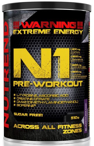 Nutrend N1 Pre-Workout Booster 510g Blackcurrant (Fekete Ribizli)