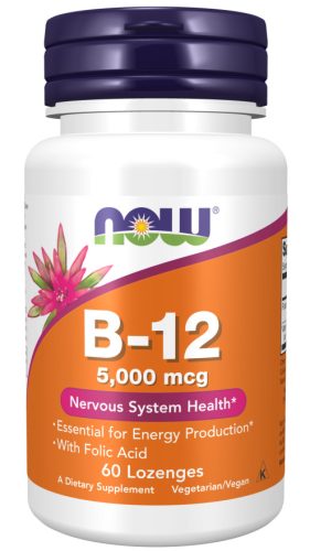 Now Foods B-12 5000mcg 60 Lozenges 60 Tabletta