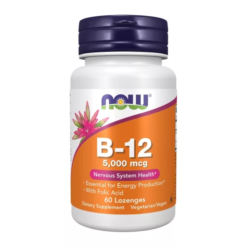 Now Foods B-12 5000mcg 60 Lozenges 60 Tabletta