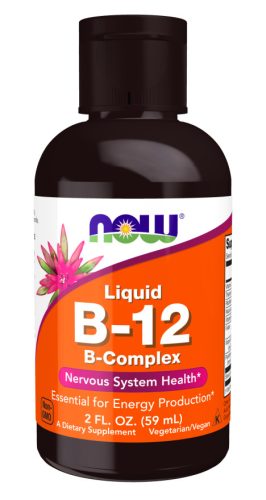 Now Foods B-12 B-Complex Liquid 8oz 237ml Unflavored (Ízesítetlen)