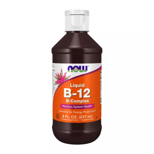 Now Foods B-12 B-Complex Liquid 8oz 237ml Unflavored (Ízesítetlen)