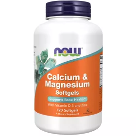   Now Foods Calcium & Magnesium Softgels With D-3 And Zinc 120 Softgels 120 Gélkapszula