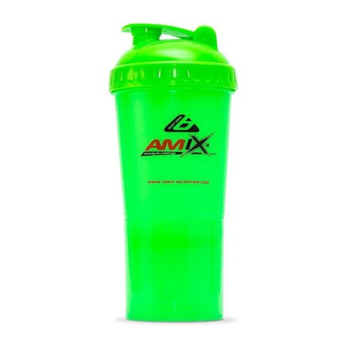 AMIX Shaker Monster Bottle 600ml Kapszula És Portartóval Green (Zöld)