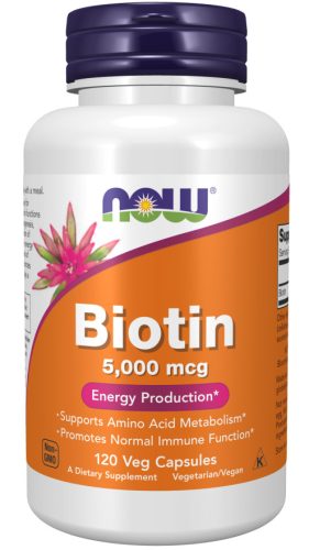 Now Foods Biotin 5000mcg 120 Veg Capsules 120 Kapszula