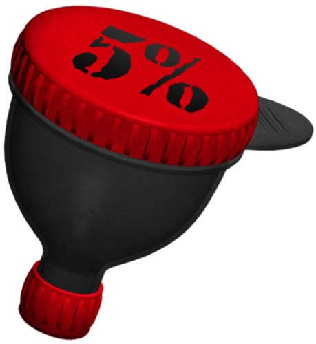 5% Nutrition 5% Nutrition Funnel (Zárható Tároló Tölcsér) Black/Red (Fekete/Piros)