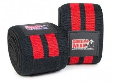Gorilla Wear Knee Wraps 200cm/79inch Black/Red (Fekete/Piros) Térdbandázs