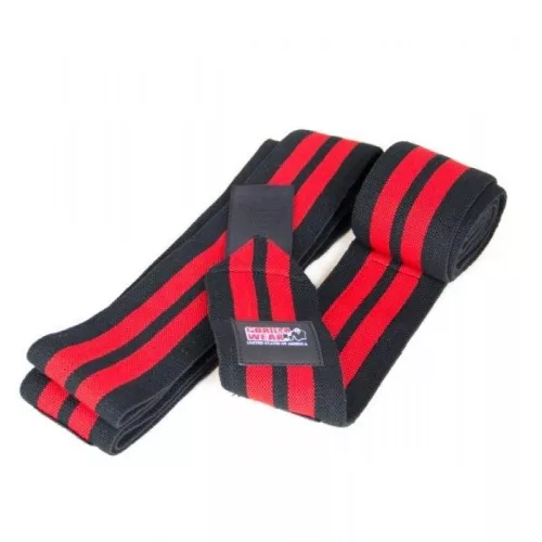 Gorilla Wear Knee Wraps 200cm/79inch Black/Red (Fekete/Piros) Térdbandázs
