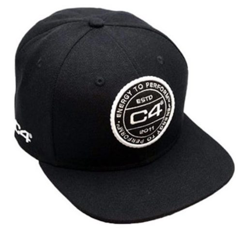 Cellucor C4 Baseball Cap (Baseball sapka) Black with White Logo (Fekete Fehér Logó)