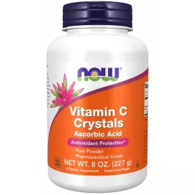   Now Foods Vitamin C Crystals Ascorbic Acid 8oz 227g Unflavored (Ízesítetlen)