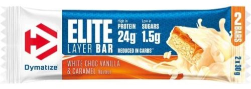Dymatize Elite Layer Bar 60g White Choc Vanilla & Caramel (Fehércsoki Vanília & Karamell)