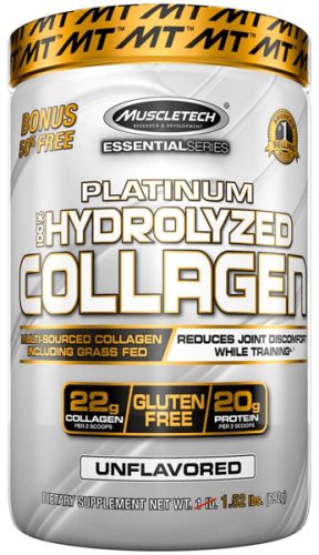 Muscle Tech Platinum 100% Hydrolyzed Collagen 682g Unflavored (Ízesítetlen)