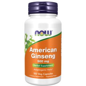  Now Foods American Ginseng 500mg 100 Veg Capsules 100 Kapszula