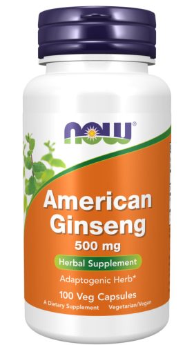 Now Foods American Ginseng 500mg 100 Veg Capsules 100 Kapszula