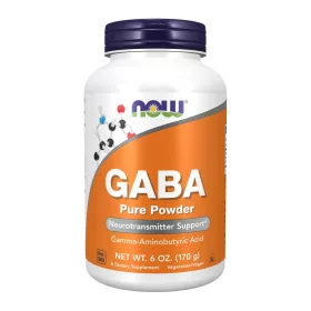 Now Foods Gaba Pure Powder 6oz 170g Unflavored (Ízesítetlen)