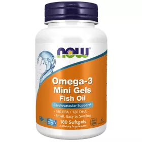   Now Foods Omega-3 Mini Gels Fish Oil 180 Softgels 180 Gélkapszula
