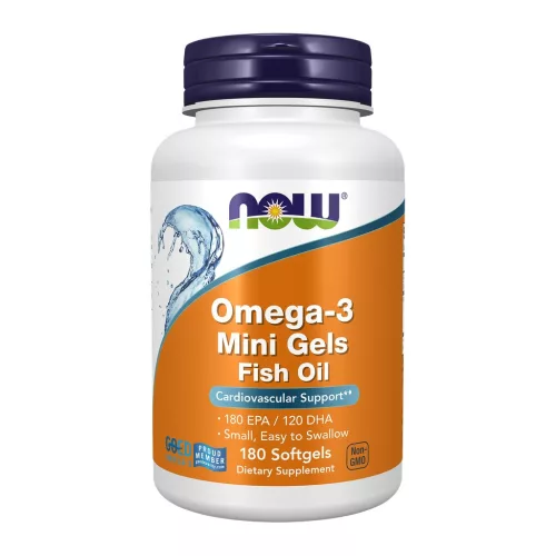 Now Foods Omega-3 Mini Gels Fish Oil 180 Softgels 180 Gélkapszula
