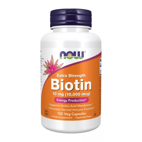 Now Foods Biotin 10mg (10.000mcg) Extra Strength 120 Veg Capsules 120 Kapszula