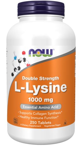 Now Foods L-Lysine 1000mg Double Strength 250 Tablets 250 Tabletta