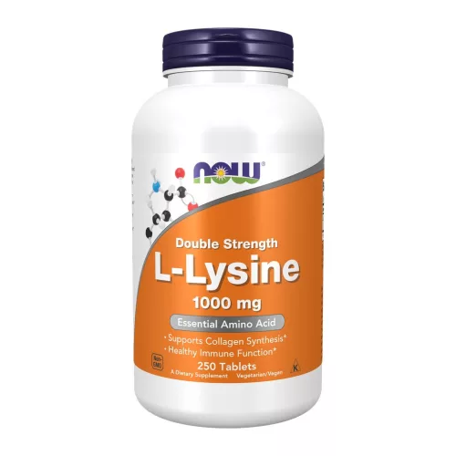 Now Foods L-Lysine 1000mg Double Strength 250 Tablets 250 Tabletta