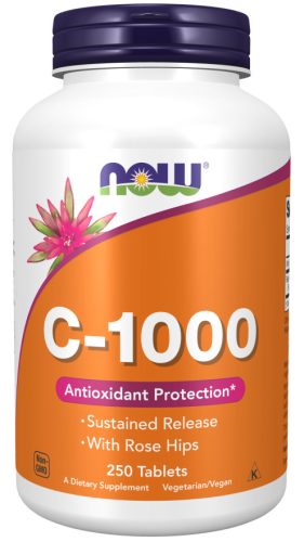 Now Foods C-1000 Sustained Release With Rose Hips 250 Tablets 250 Tabletta