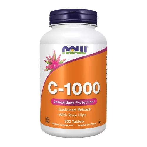 Now Foods C-1000 Sustained Release With Rose Hips 250 Tablets 250 Tabletta