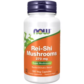   Now Foods Rei-Shi Mushrooms 270mg 100 VegCapsules 100 Kapszula