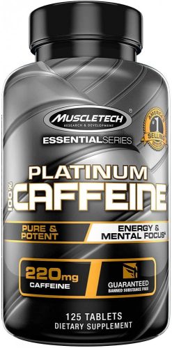 Muscle Tech Essential Series Platinum 100% Caffeine 125 Tablets 125 Tabletta