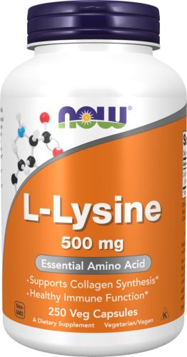 Now Foods L-Lysine 500mg 250 Veg Capsules 250 Kapszula