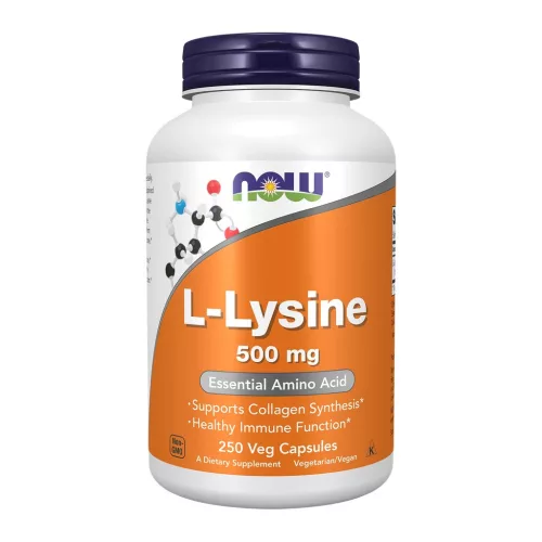 Now Foods L-Lysine 500mg 250 Veg Capsules 250 Kapszula