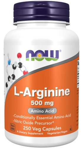 Now Foods L-Arginine 500mg 250 Veg Capsules 250 Kapszula