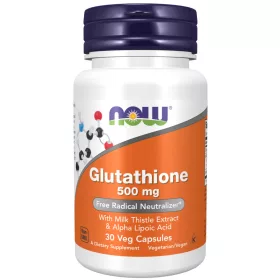 Now Foods Glutathione 500mg 30 Veg Capsules 30 Kapszula