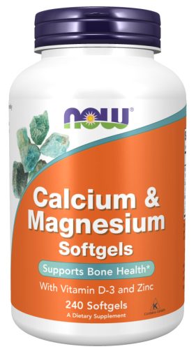 Now Foods Calcium & Magnesium Softgels With D-3 And Zinc 240 Softgels 240 Gélkapszula