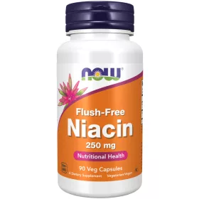   Now Foods Niacin Flush-Free 250mg 90 Veg Capsules 90 Kapszula