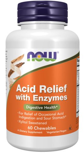 Now Foods Acid Relief With Enzymes 60 Chewables 60 Tabletta