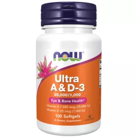   Now Foods Ultra A and D 25.000/1000 100 Softgels 100 Gélkapszula