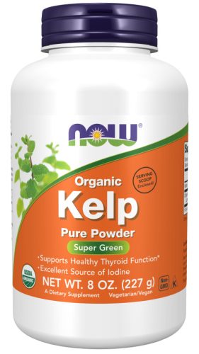 Now Foods Kelp Pure Powder Organic 8oz 227g Unflavored (Ízesítetlen)