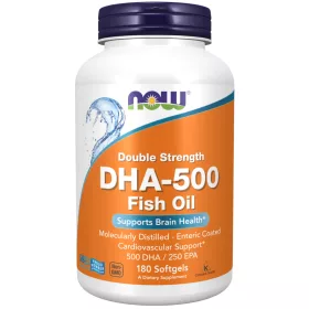   Now Foods DHA-500 Fish Oil 500 DHA/250 EPA Double Strength 180 Softgels 180 Gélkapszula