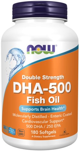 Now Foods DHA-500 Fish Oil 500 DHA/250 EPA Double Strength 180 Softgels 180 Gélkapszula
