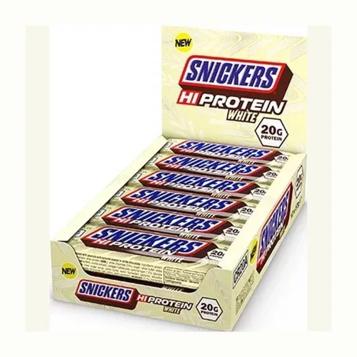S&M Karton HiProtein Bar 12x57g SNICKERS WHITE (Fehércsokoládé)
