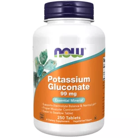 Now Foods Potassium Gluconate 99mg 250 Tablets 250 Tabletta