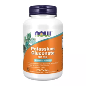 Now Foods Potassium Gluconate 99mg 250 Tablets 250 Tabletta