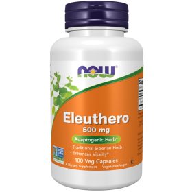 Now Foods Eleuthero 500mg 100 Veg Capsules 100 Kapszula