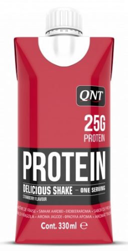 QNT Delicious Protein Shake RTD 330ml Strawberry (Eper)