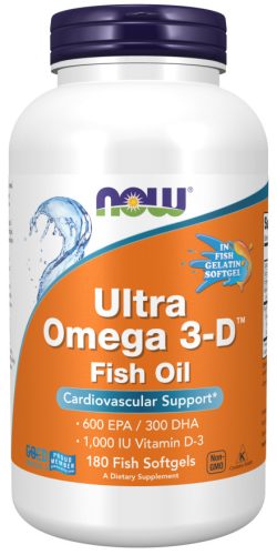 Now Foods Ultra Omega 3-D Fish Oil 180 Fish Softgels 180 Gélkapszula
