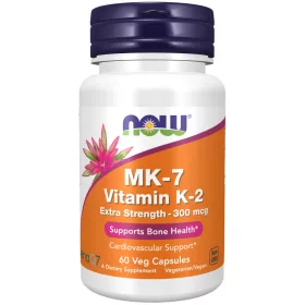   Now Foods MK-7 Vitamin K-2 Extra Strenght 300 mcg 60 Veg Capsules 60 Kapszula