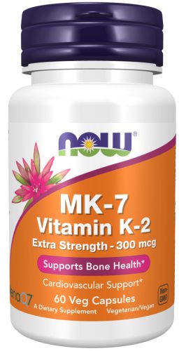 Now Foods MK-7 Vitamin K-2 Extra Strenght 300 mcg 60 Veg Capsules 60 Kapszula