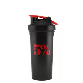 5% Nutrition Shaker 600ml Black/Red (Fekete/Piros)
