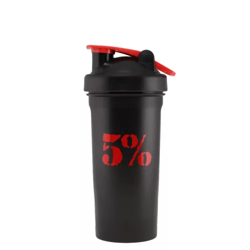5% Nutrition Shaker 600ml Black/Red (Fekete/Piros)